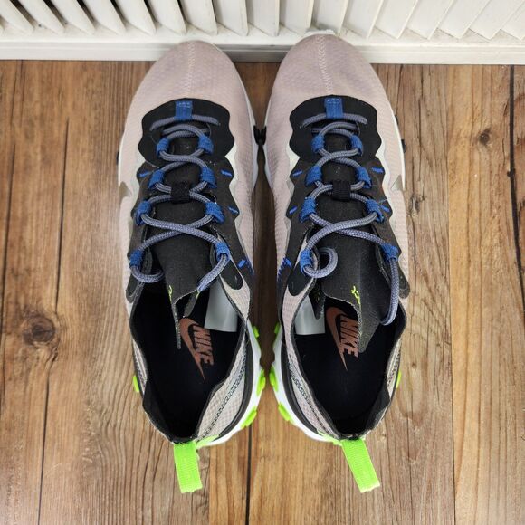 Nike React Element 55 SE Running Shoes Mens Sz 8.5 Pumice Silver Volt CI3831-200